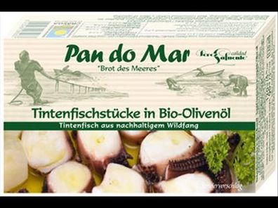 Pan do Mar 3x Tintenfischstücke in Bio-Olivenöl 120g