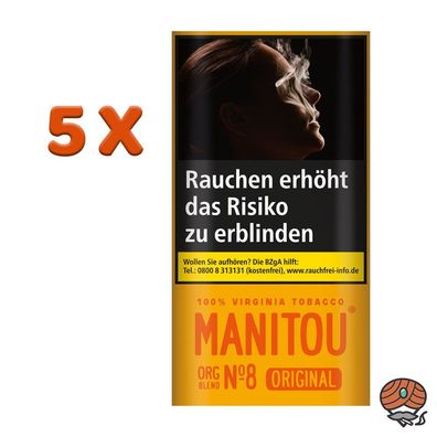 Manitou Organic Blend Original No.8 Gold 5x 30g Drehtabak