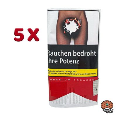 Marlboro Premium Tobacco Red 5x 30g Drehtabak Zigarettentabak