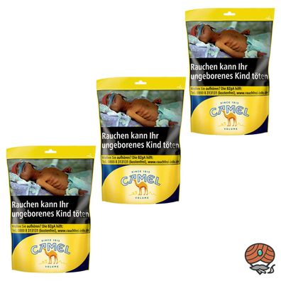 Camel Yellow / Gelb Volumentabak / Zigarettentabak Beutel 3x 96g