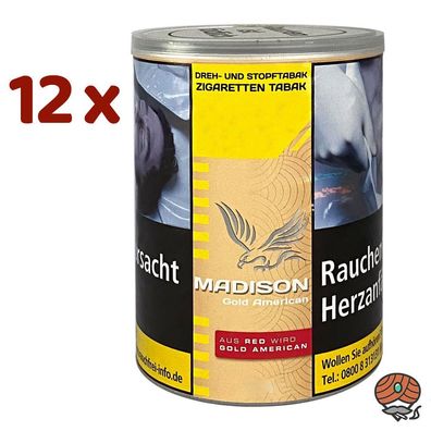 Madison GOLD American (ehem. Red/Rot) 12x 120g Dose Drehtabak/ Stopftabak