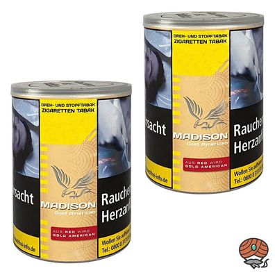 Madison GOLD American (ehem. Red/Rot) 2x 120g Dose Drehtabak/ Stopftabak