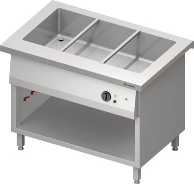 Stalgast Bain-Marie-Station Free Flow mit einem Becken 3x GN11, 1132x750x880 mm