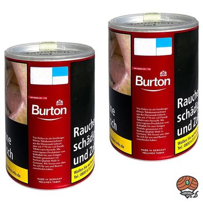 Burton Red / Rot Volumentabak Dose 2x à 65g - Stopftabak
