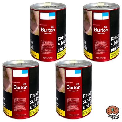 Burton Red / Rot Volumentabak Dose 4x à 65g - Stopftabak