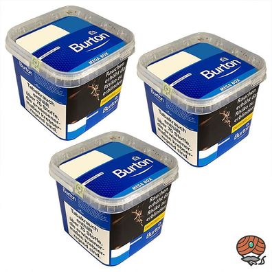 Burton Blue / Blau MEGA BOX Volumentabak / Stopftabak 3x 270g