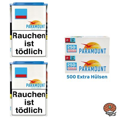 Paramount Blue Volumentabak Dose 2x 80g, 500 Blue Extra Hülsen