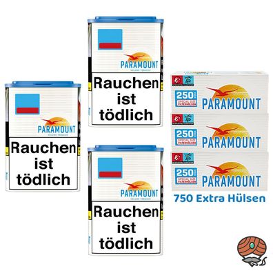 Paramount Blue Volumentabak Dose 3x 80g, 750 Blue Extra Hülsen