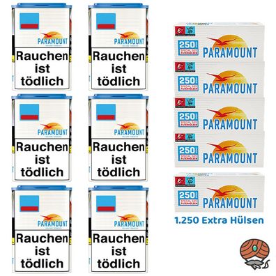 Paramount Blue Volumentabak Dose 6x 80g, 1250 Blue Extra Hülsen