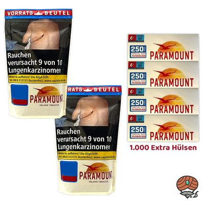 Paramount Volumentabak Beutel 2x 170g, 1000 Extra Hülsen