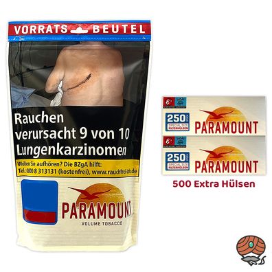 Paramount Volumentabak 170g Beutel, 500 Extra Hülsen