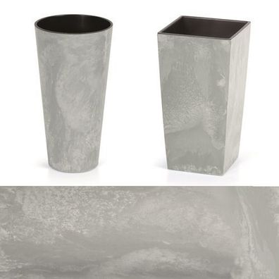 Blumentopf Blumenkübel Pflanzkübel 2in1 inkl. Pflanztopf Design in Beton Optik