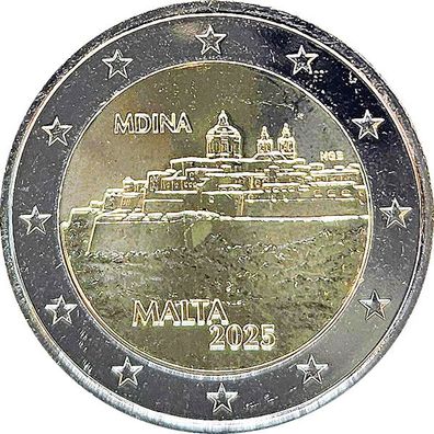 Malta 2 Euro 2025 - Mdina