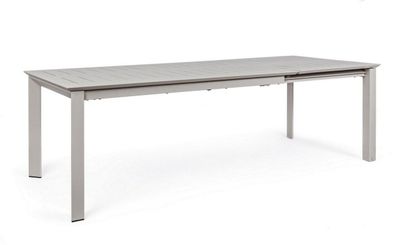 Tisch Konnor 160-240 x 100 x 76 cm Aluminium Grau