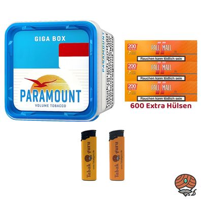 Paramount Blue Volumentabak Giga Box 230g, Pall Mall Allround Xtra Hülsen