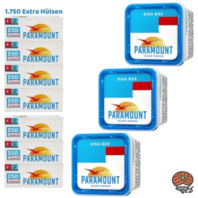Paramount Volumentabak Giga Box 3x 230g, 1750 Blue Extra Hülsen