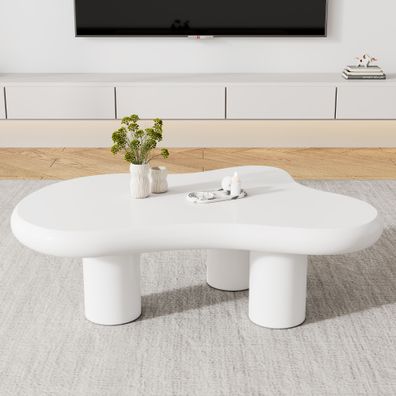 Kreativer unregelmäßiger Couchtisch in Wolkenform, 97x67x32 cm, DF mit Filzunterlagen