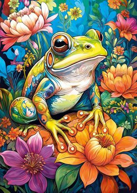 Flower Power Frosch