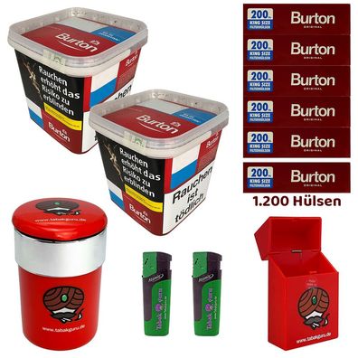 Burton Red Volumentabak MEGA Box 2x 270g, Hülsen, Autoascher, Zubehör