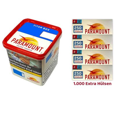 Paramount Volumentabak Titan Box 315g, 1000 Extra Hülsen