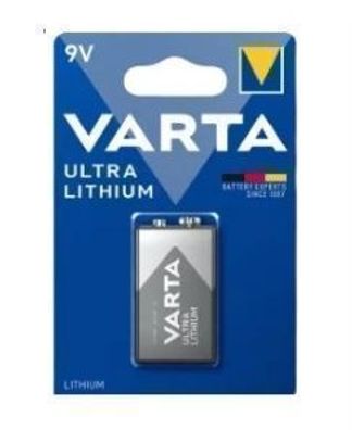 Varta Lithium 9V Blockbatterie - Einzelstueck, hohe Profi-Qualitaet, langanhaltend