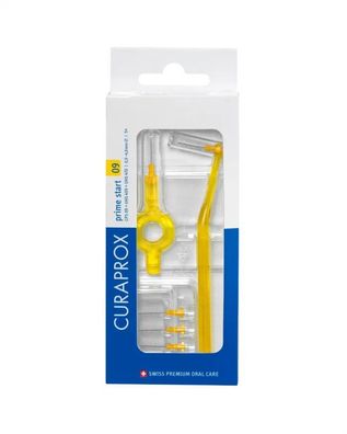 Curaprox Prime Plus Starter Set - 5x CPS 09 gelb Interdentalbürsten 2 Halter