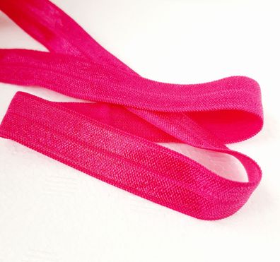 1m x 15mm Falzgummi Rollierband Einfassband elastisch Satinglanz Farbe Pink Dunkel