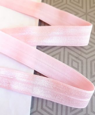 1m x 15mm Falzgummi Rollierband Einfassband elastisch Satinglanz Farbe Perlrosa