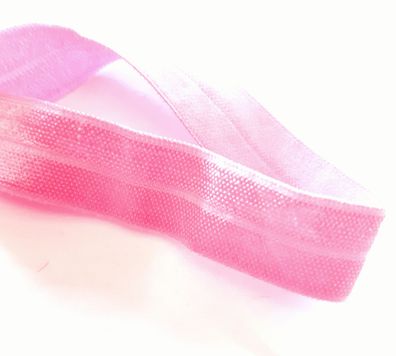 1m x 15mm Falzgummi Rollierband Einfassband elastisch Satinglanz Farbe Pink Hell