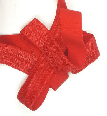 1m x 15mm Falzgummi Rollierband Einfassband elastisch Satinglanz Farbe Rot