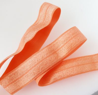 1m x 15mm Falzgummi Rollierband Einfassband elastisch Satinglanz Farbe Aprikose