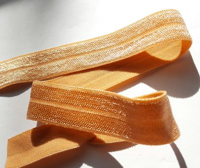 1m x 15mm Falzgummi Rollierband Einfassband elastisch Satinglanz Farbe Altgold