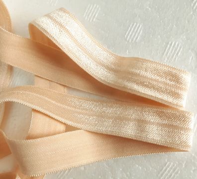 1m x 15mm Falzgummi Rollierband Einfassband elastisch Satinglanz Farbe Sand Beige
