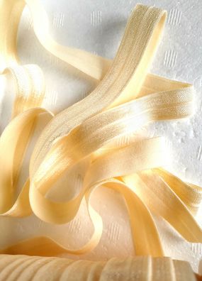 1m x 15mm Falzgummi Rollierband Einfassband elastisch Satinglanz Farbe Vanille Gelb
