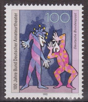 BRD 1992 postfrisch Michel-Nr. 1626 100 Jahre Bund Deutscher Amateurtheater