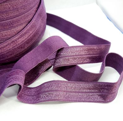 1m x 15mm Falzgummi Rollierband Einfassband elastisch Satinglanz Farbe Amethyst