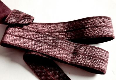1m x 15mm Falzgummi Rollierband Einfassband elastisch Satinglanz Farbe Aubergine