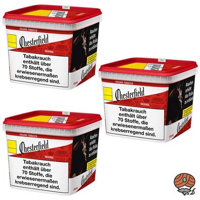 Chesterfield Red Volumentabak / Zigarettentabak Giga Box 3x 255g