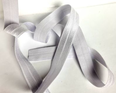 1m x 15mm Falzgummi Rollierband Einfassband elastisch Satinglanz Farbe Hellgrau