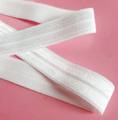 1m x 15mm Falzgummi Rollierband Einfassband elastisch Satinglanz Farbe Reinweiss