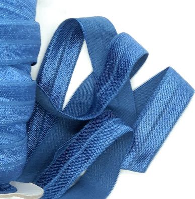 1m x 15mm Falzgummi Rollierband Einfassband elastisch Satinglanz Farbe Marine Blau
