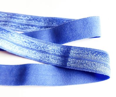 1m x 15mm Falzgummi Rollierband Einfassband elastisch Satinglanz Farbe Kornblau