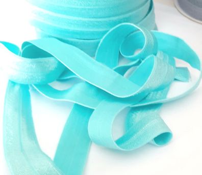 1m x 15mm Falzgummi Rollierband Einfassband elastisch Satinglanz Farbe Mintblau Hell
