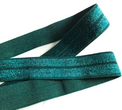1m x 15mm Falzgummi Rollierband Einfassband elastisch Satinglanz Farbe Petrol