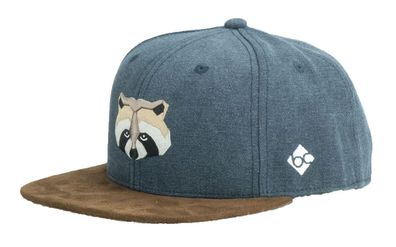 Bavarian CAPS Snapback Cap Waschbär dunkelgrau