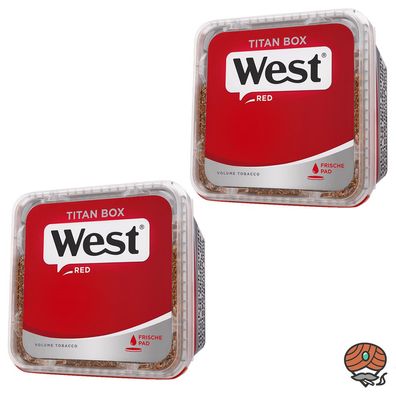West Red / Rot Volumentabak Titan Box 2x 280g