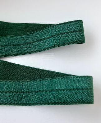 1m x 15mm Falzgummi Rollierband Einfassband elastisch Satinglanz Farbe Jägergrün