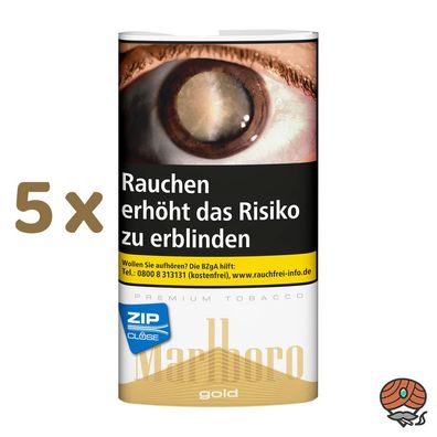 Marlboro Gold Feinschnitt Tabak 5x 30g Pouch / Beutel