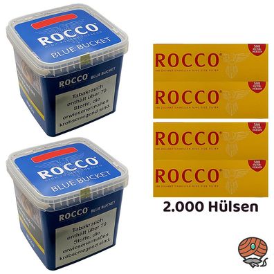 ROCCO Volumentabak BLUE BUCKET 2x 500g, 2000 Hülsen