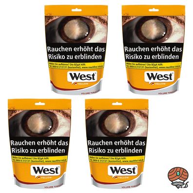 West Yellow Volumentabak Beutel 4x 150g